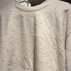a new day Cream Crew Neck Sweater with Embellishments
